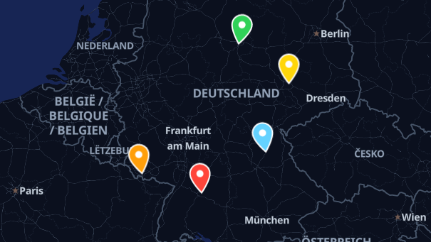 Map of company locations