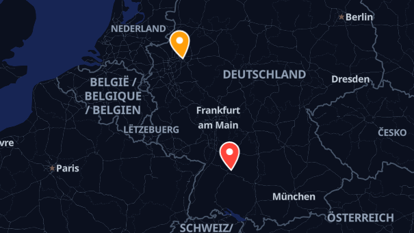 Map of company locations