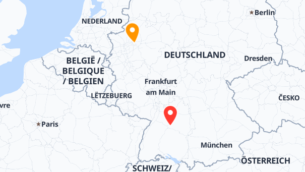 Map of company locations