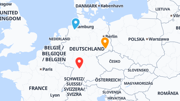 Map of company locations