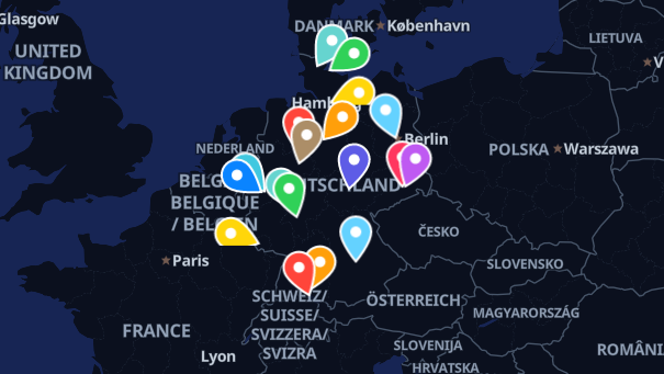 Map of company locations