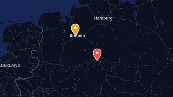 Map of company locations