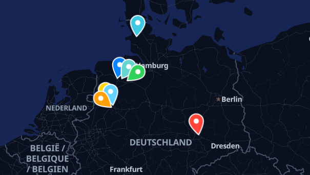 Map of company locations