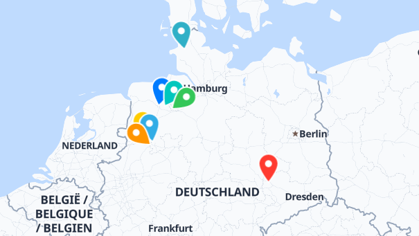 Map of company locations
