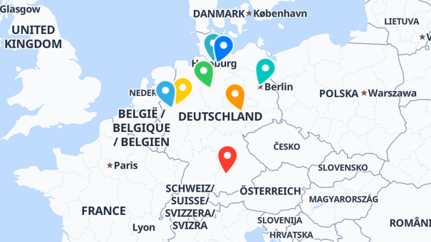 Map of company locations