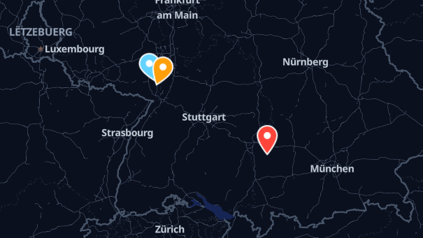 Map of company locations