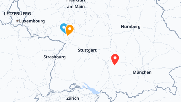 Map of company locations