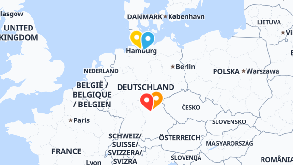 Map of company locations