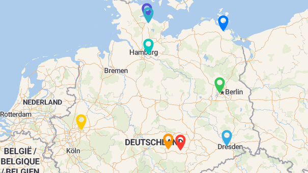 Map of company locations