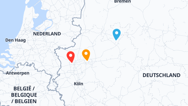 Map of company locations