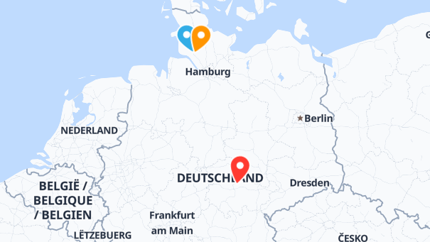Map of company locations