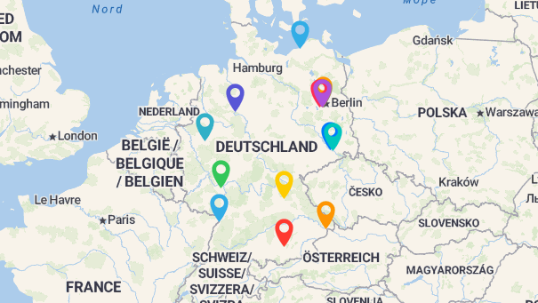 Map of company locations