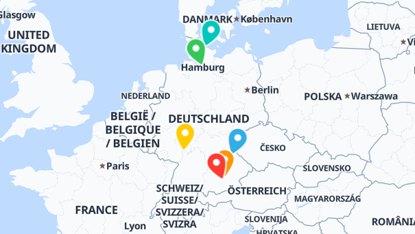 Map of company locations