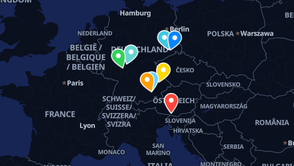 Map of company locations
