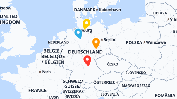 Map of company locations