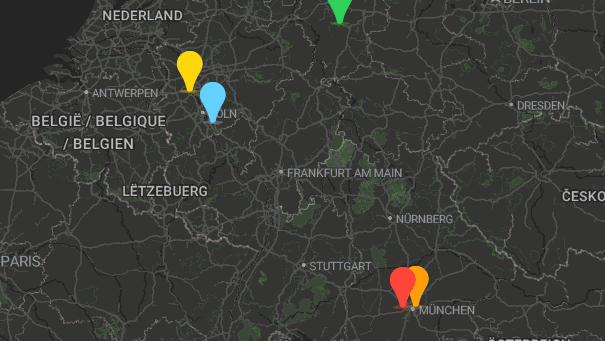 Map of company locations