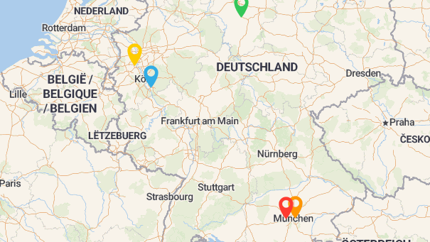 Map of company locations