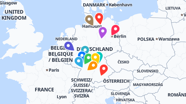 Map of company locations