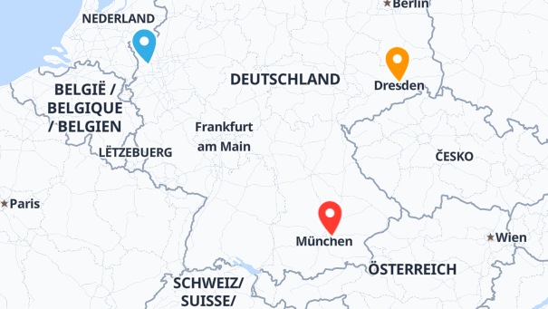 Map of company locations