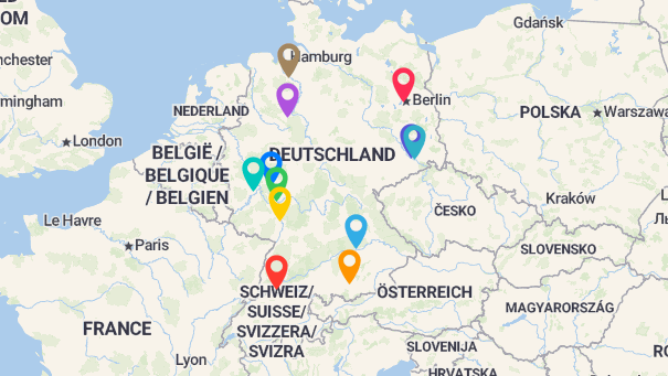 Map of company locations
