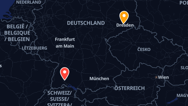 Map of company locations