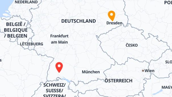 Map of company locations