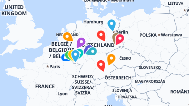 Map of company locations