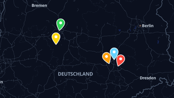 Map of company locations