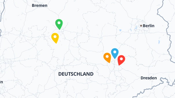 Map of company locations