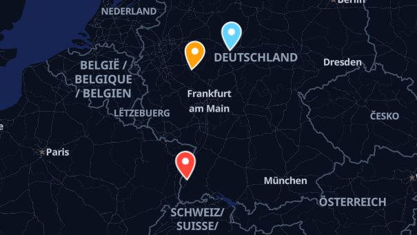 Map of company locations