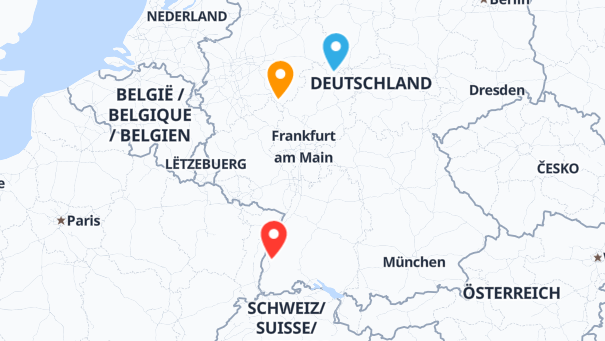 Map of company locations