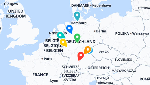 Map of company locations