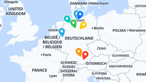 Map of company locations