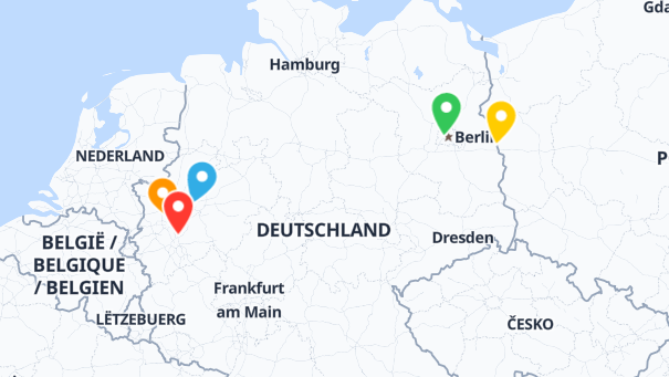 Map of company locations