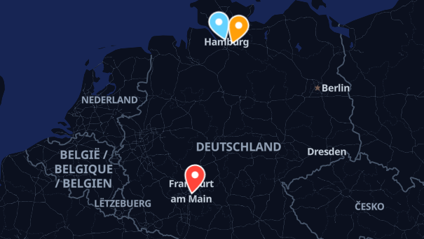 Map of company locations