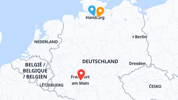 Map of company locations