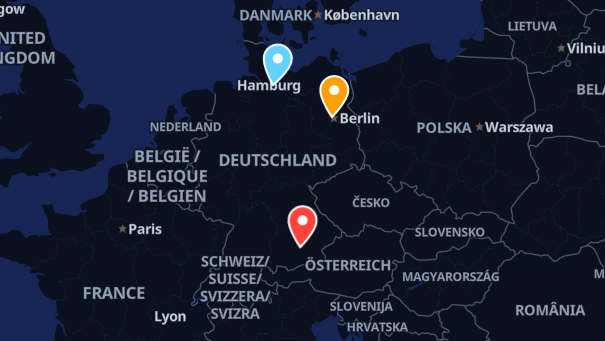 Map of company locations