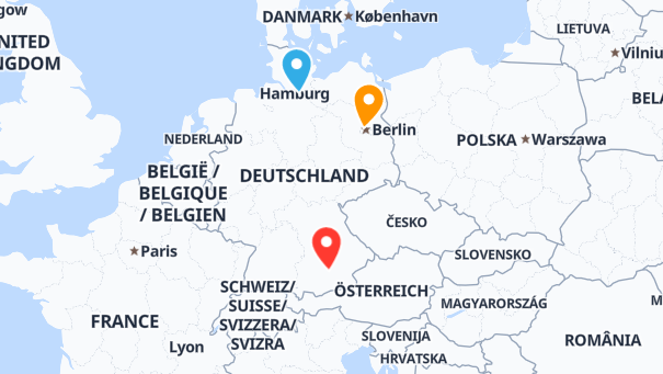 Map of company locations