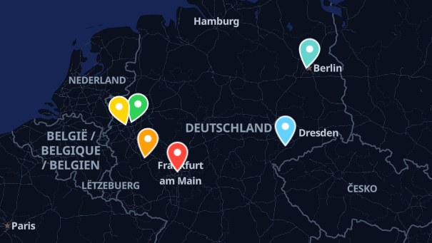 Map of company locations