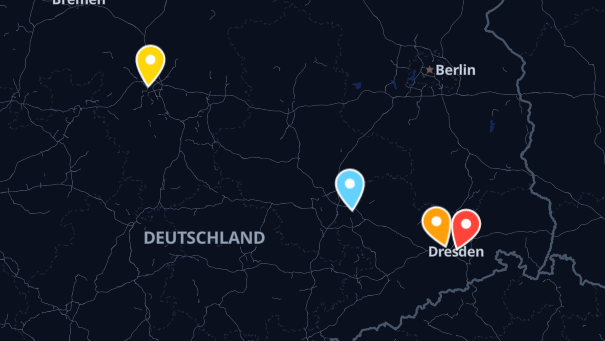 Map of company locations