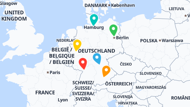 Map of company locations