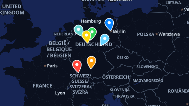 Map of company locations