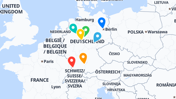 Map of company locations