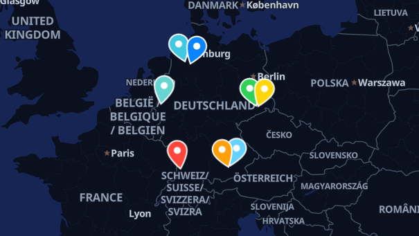 Map of company locations