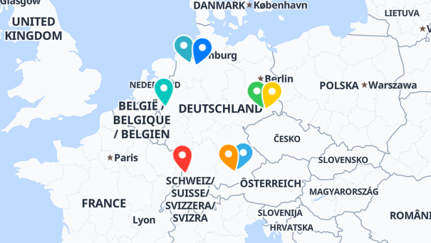 Map of company locations