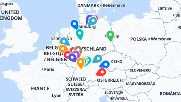 Map of company locations