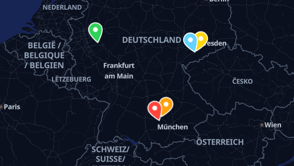 Map of company locations