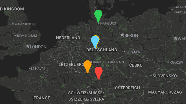 Map of company locations