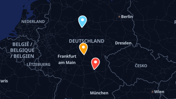 Map of company locations