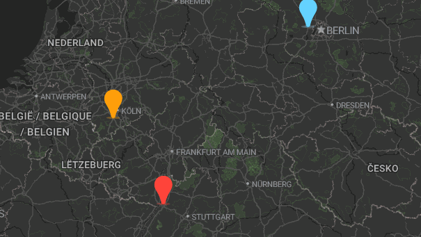 Map of company locations